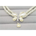 Suzhou Real Photo Elegant Crystal Beaded Pearl Necklace Ear Piercing Studs